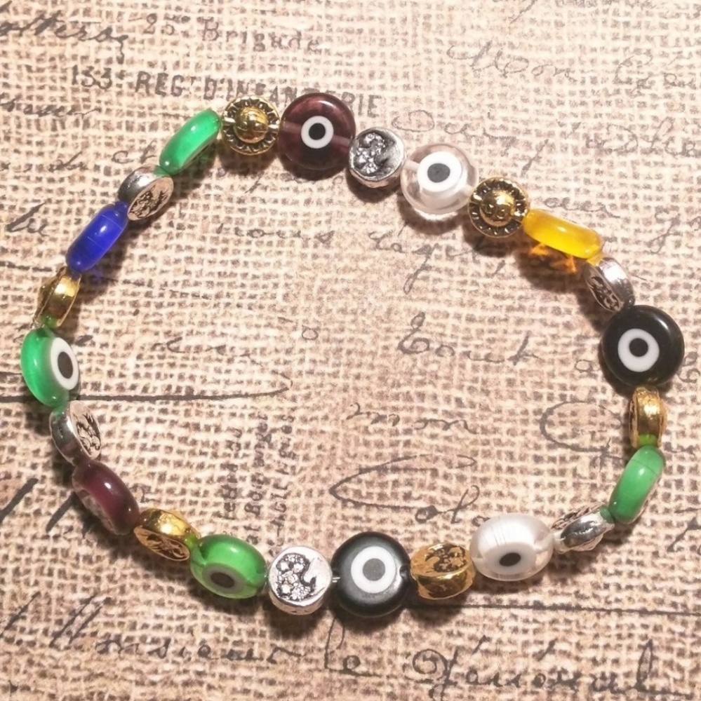 Colorful Evil Eye Stretch Bracelet